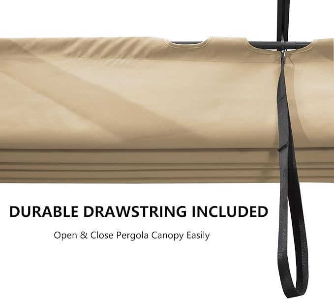 Pergola Shade Cover Replacement Canopy Top Compatible with 10 X 13 ft 6-Bar P...