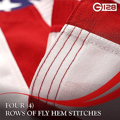 G128 6x10 Ft American Flag Outdoor Deluxe TearProof Series, Featuring Super T...