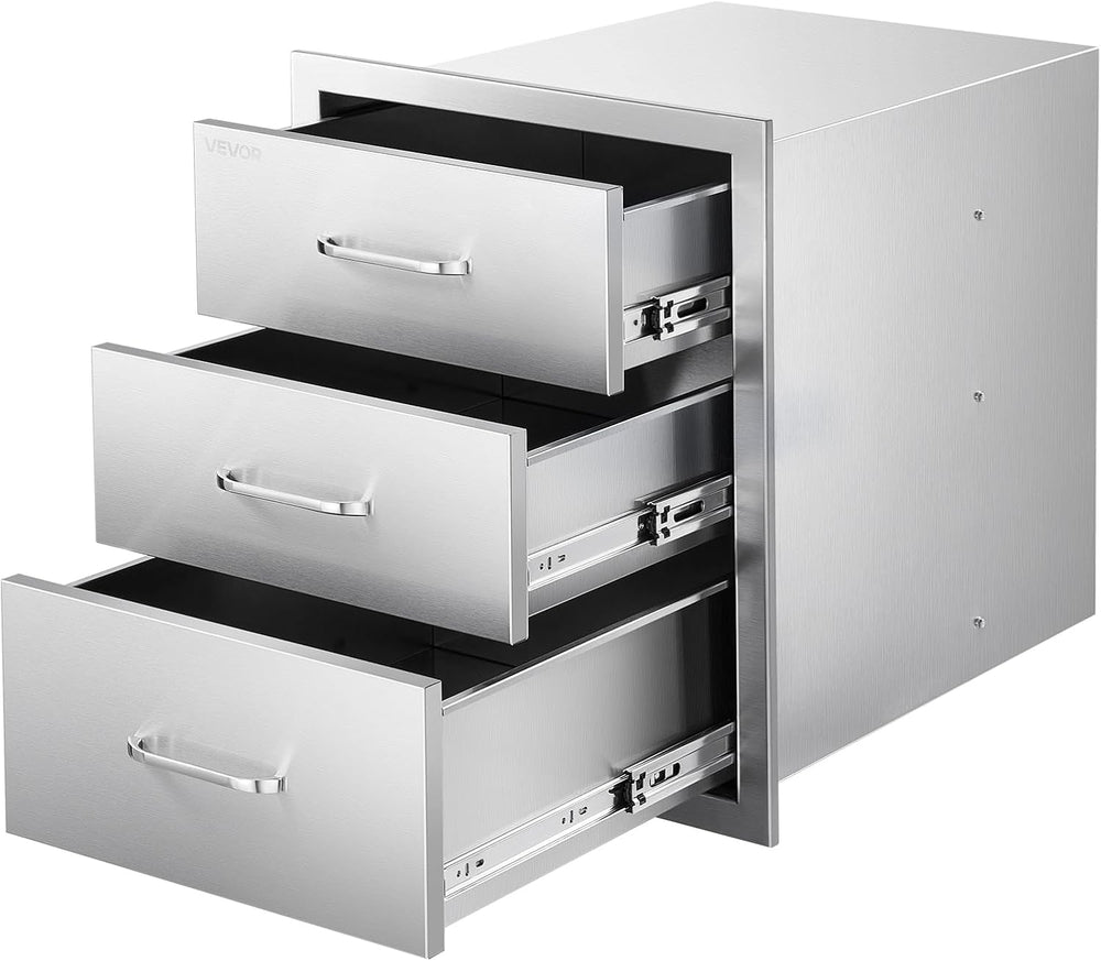VEVOR Outdoor Kitchen Drawers 18.11"W x 23.23"H x 23.23"D Stai...