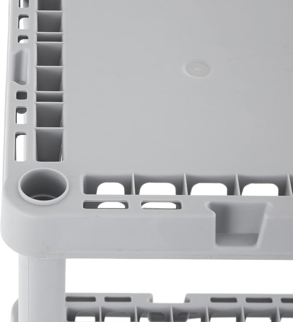 Gracious Living Knect-A-Shelf 4-Shelf Light-Duty Storage, Gray, 2-Pack