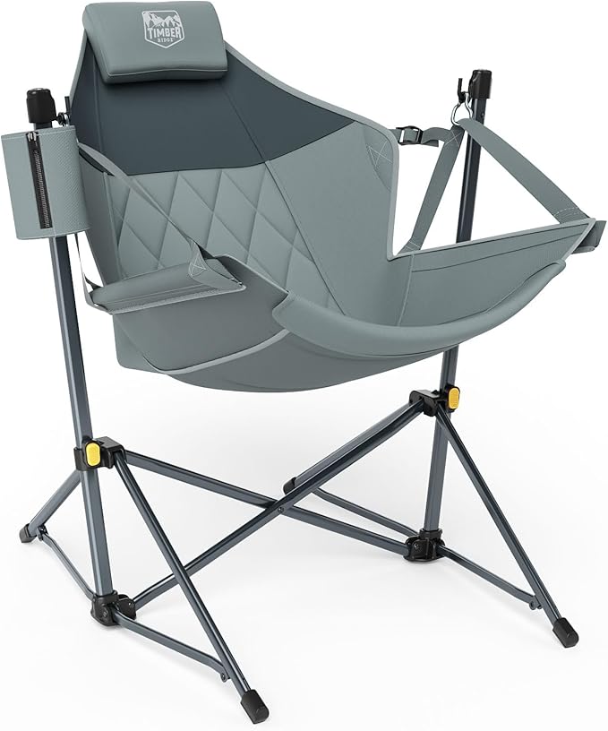 Timber Ridge Hammock Camping Chair with Adjustable Backrest, Heavy Duty Foldi...