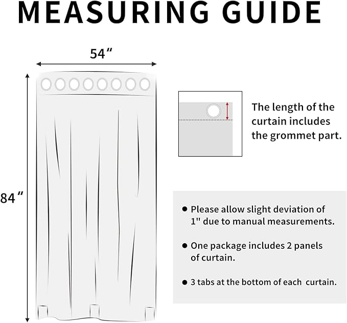 Easy-Going Linen Look Outdoor Curtains Waterproof Windproof Porch Curtains, S...