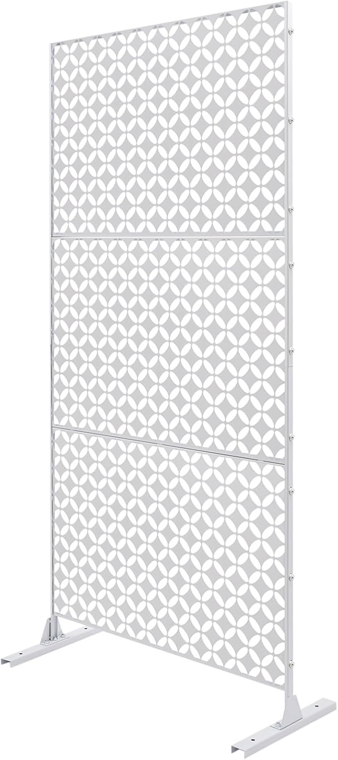 Outdoor Privacy Screen, 3 ft W x 6 ft H Metal Decoative Privacy Screen Panel ...