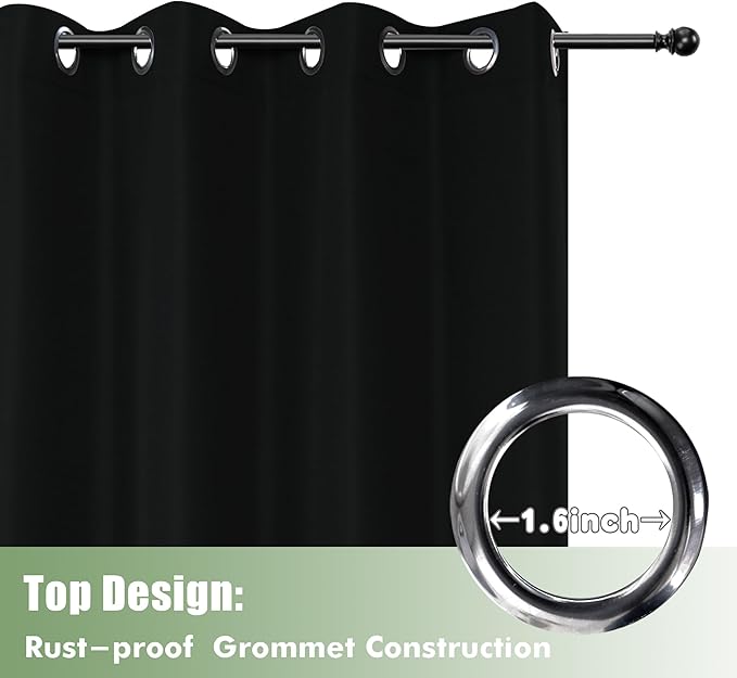HolidayIdeas Outdoor Curtains for Patio Waterproof, 8 Panels - 54x84 Inches -...