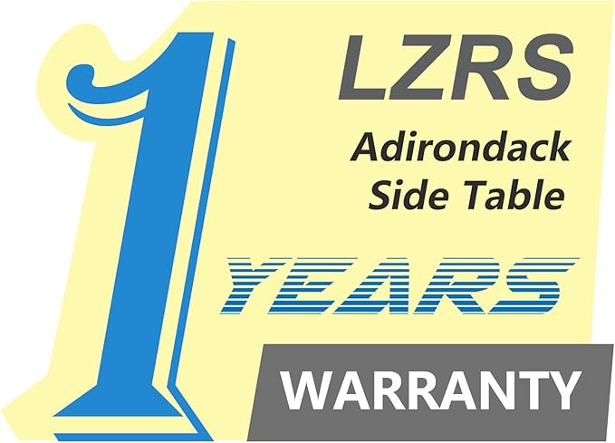 LZRS Adirondack Square Outdoor Side Table for Patio, Pool Composite Patio Tab...