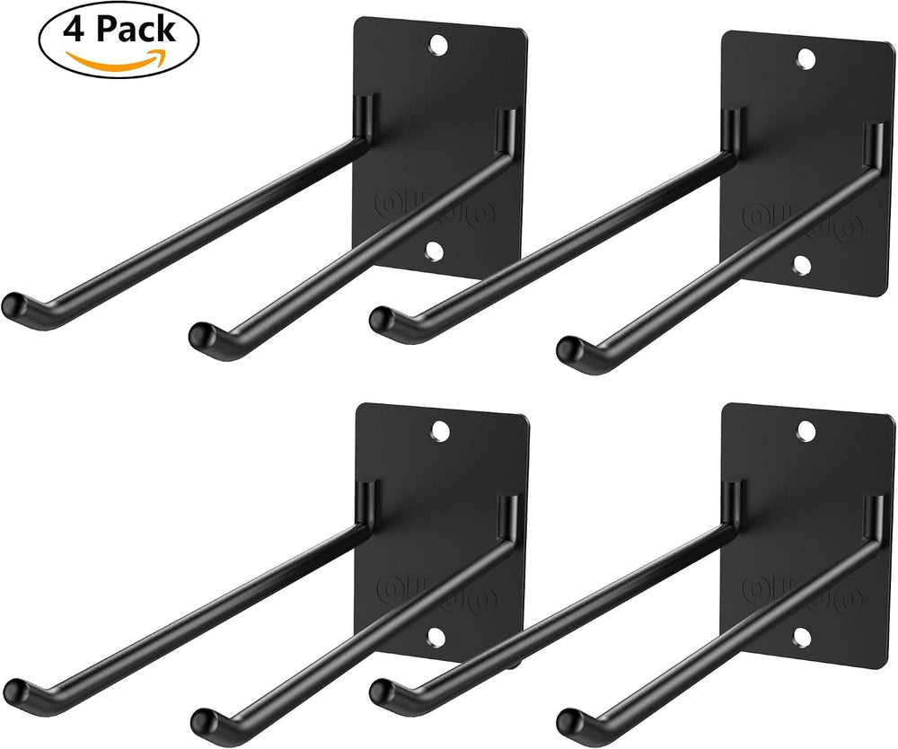 4-Pack Solid Steel Garage Wall Hooks for Tools