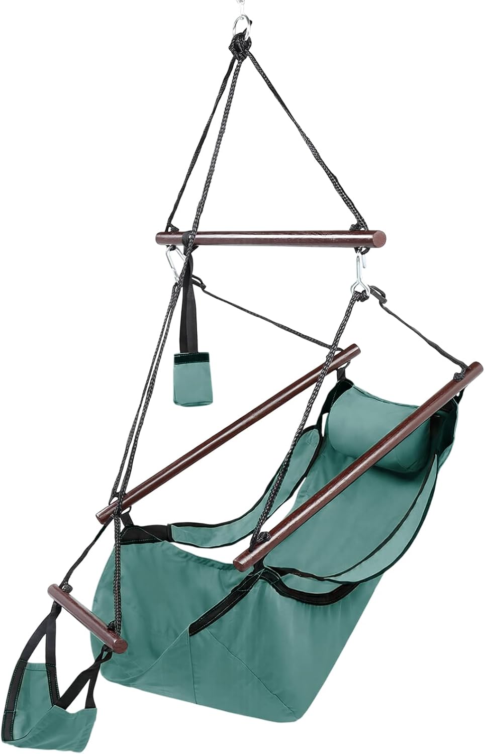 Upgraded Unique Hammock Hanging Sky Chair, Air Deluxe Swing Seat with Rope (G...