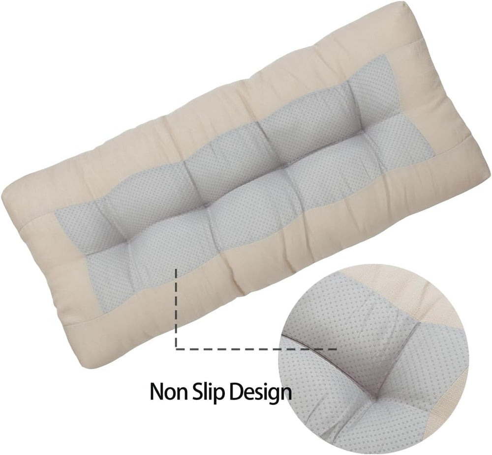 FUNHOME Outdoor Bench Cushion 42 x18 inch with Non-Slip Grips,Water Resistant...