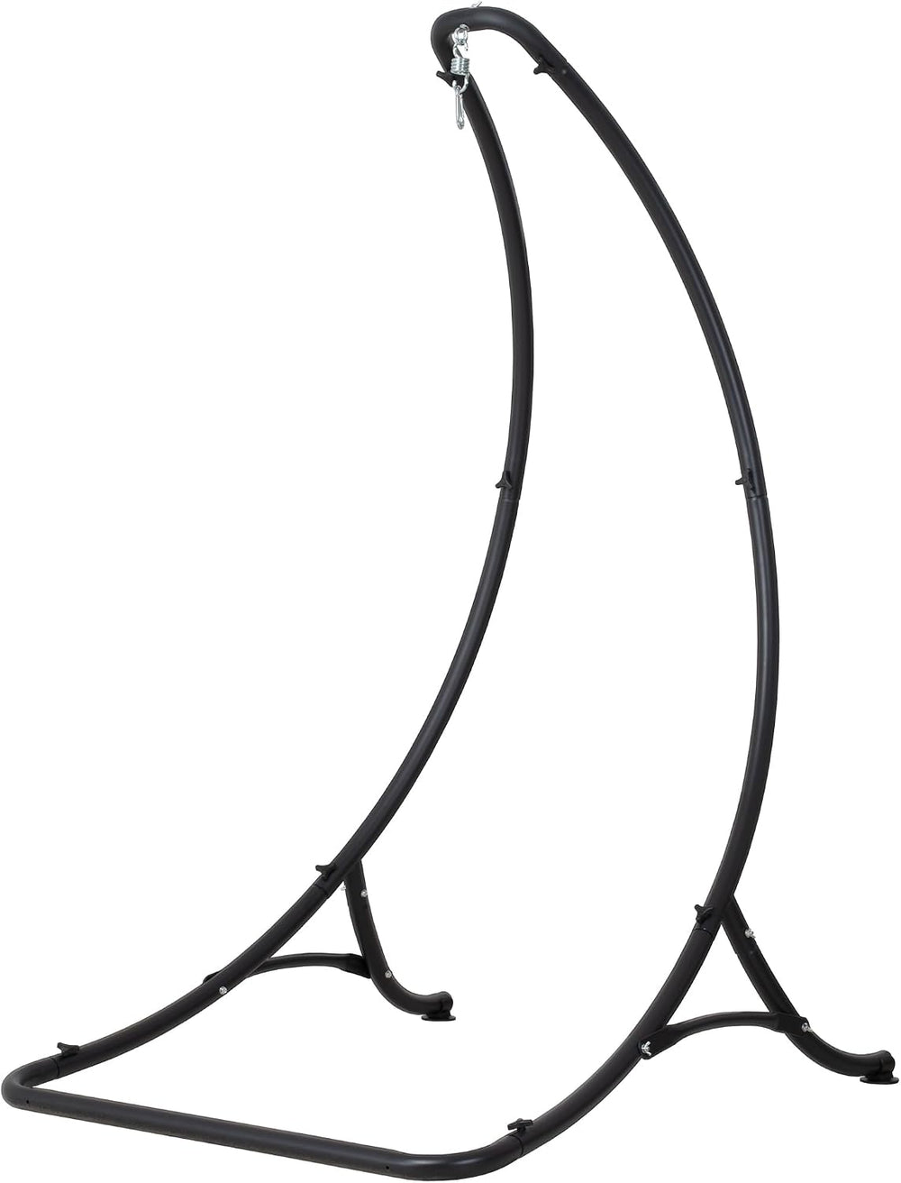 ANOW Heavy Duty Steel Hammock Chair Swing Stand Only for Outside, Black
