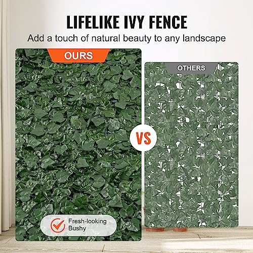 VEVOR Artificial Ivy Privacy Fence Screen, 59 x 158 in Faux Ivy Vine Leaf Hed...