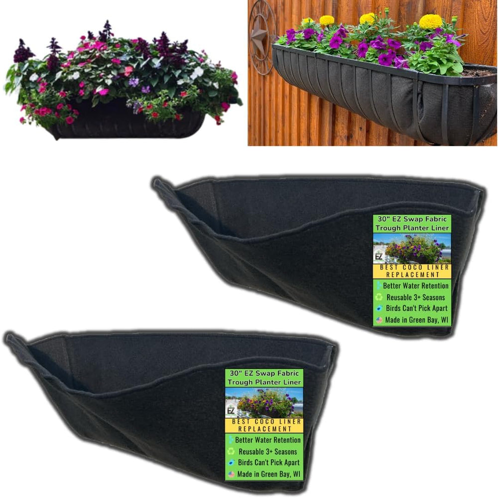 30 Inch Trough Coco Liner Replacement – Reusable Fabric Hayrack Window Box Li...