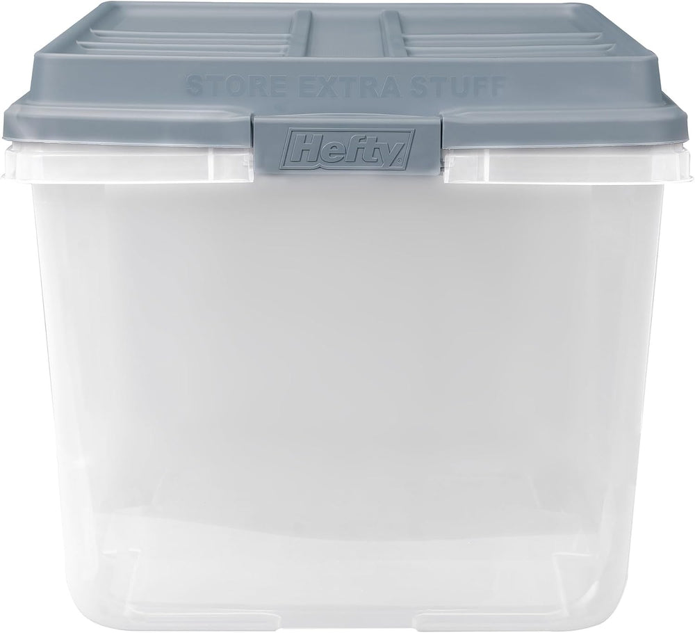 Hefty HI-RISE Stackable Storage Bins - Storage Containers with Lids, Shoe Org...