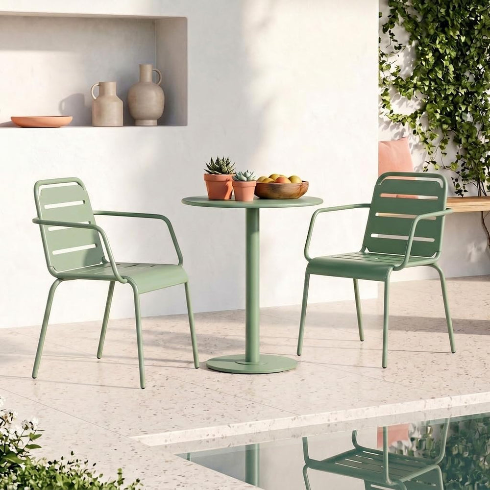 Christopher Knight Home Jodi Outdoor Bistro Set, 3-Piece Bistro Table and Cha...