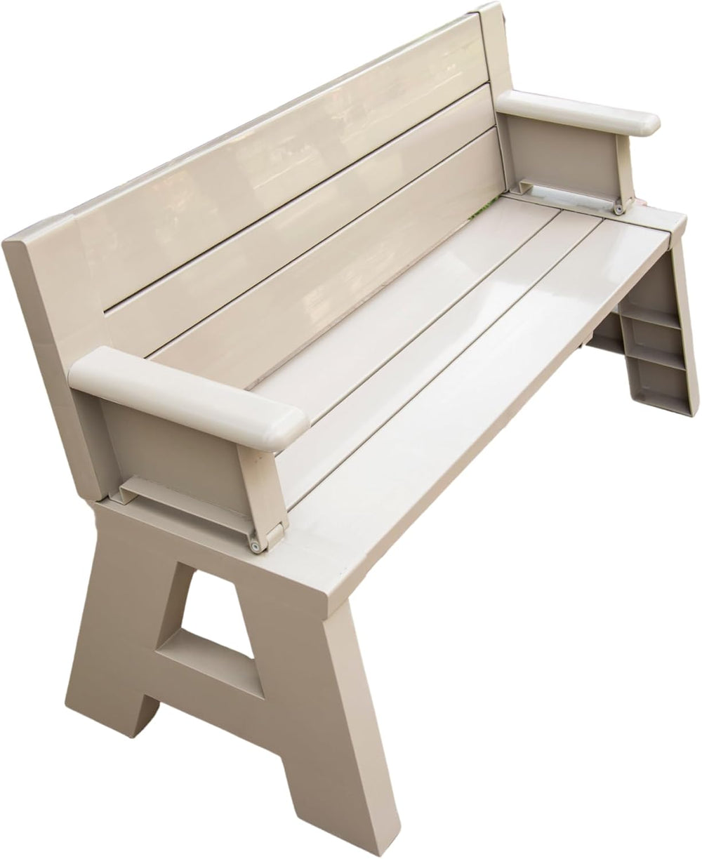 Convert-a-Bench 2-in-1 Outdoor Bench & Folding Picnic Table, Convertible