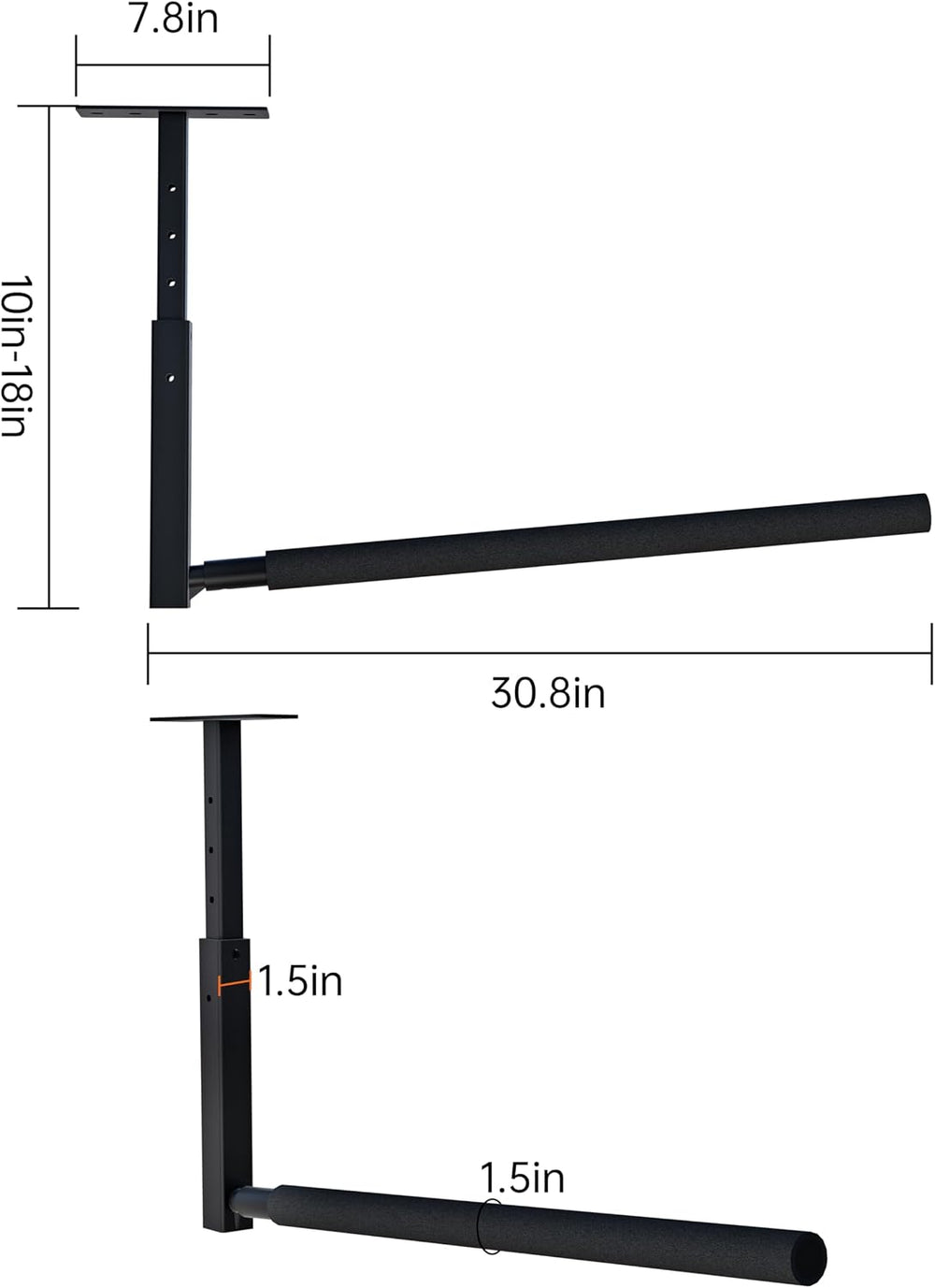 TRUSOON Ceiling Ladder Rack, 150 lbs Garage Storage, Adjustable
