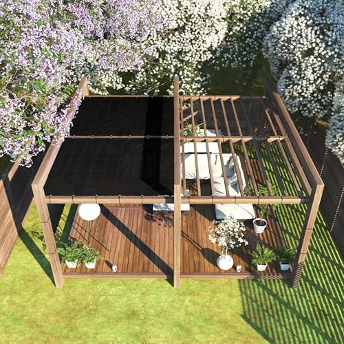 Colour Tree 4' x 25' Black Fence Privacy Screen, 90% Blockage Windscreen
