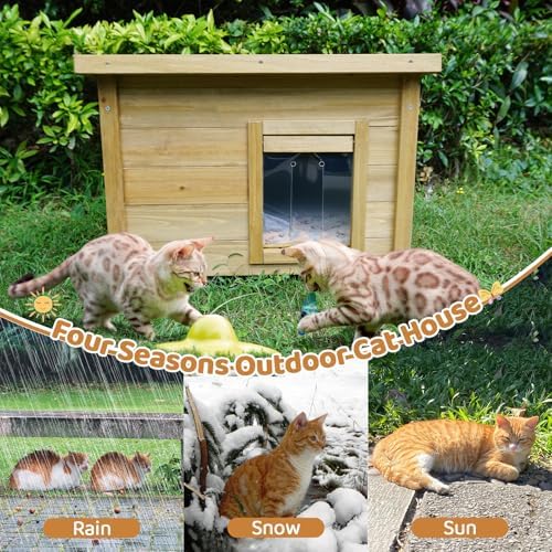 Agitree Outdoor Wooden Pet House, Weatherproof Winter Shelter for рuррy and S...
