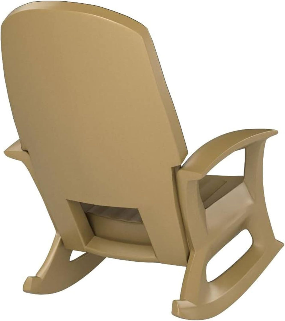 Semco Rockaway Heavy Duty All Weather Rocking Chair, Taupe, 3 Pack