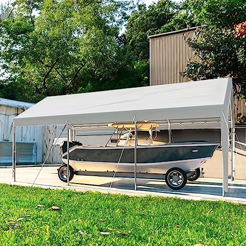 Carport 10x20ft Heavy Duty Canopy Storage Shed,Portable Garage Party Tent,Por...