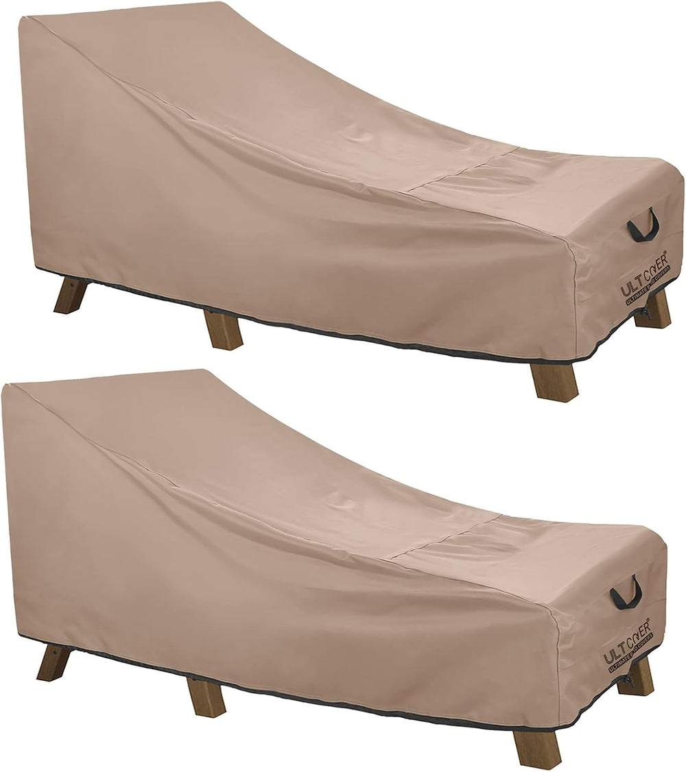 ULTCOVER Outdoor Chaise Lounge Cover 2 Pack, 84L x 32W x 32H in