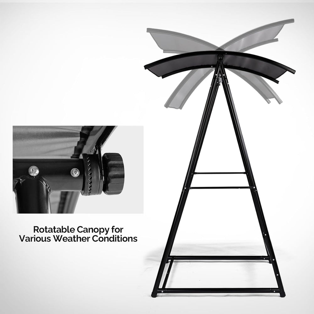 Outdoor Hammock Chair Stand, Heavy Duty A-Frame Metal with Powder-Coated Fini...