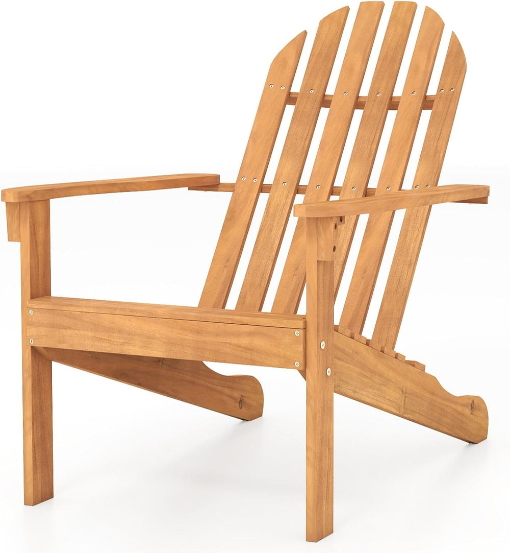GIANTEX Adirondack Chair Acacia Wood Outdoor Chairs with 400 lbs Weight Capac...