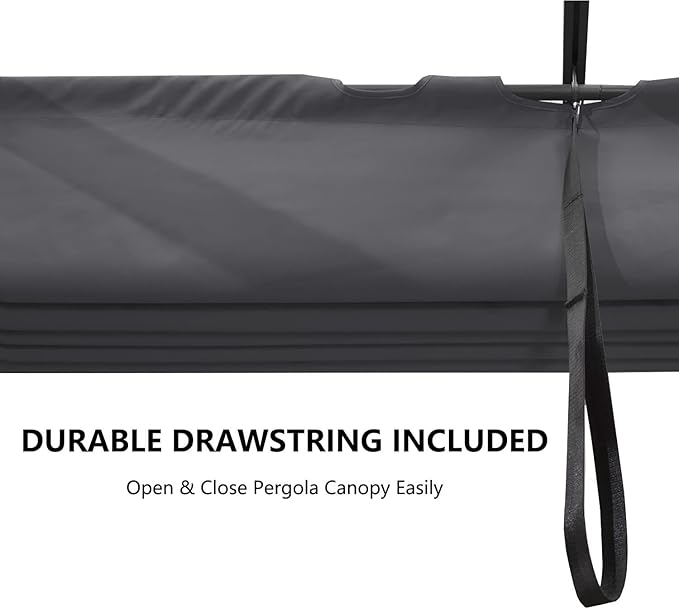 Pergola Shade Cover Replacement Canopy Top Compatible with 10 X 10 ft 6-Bar P...