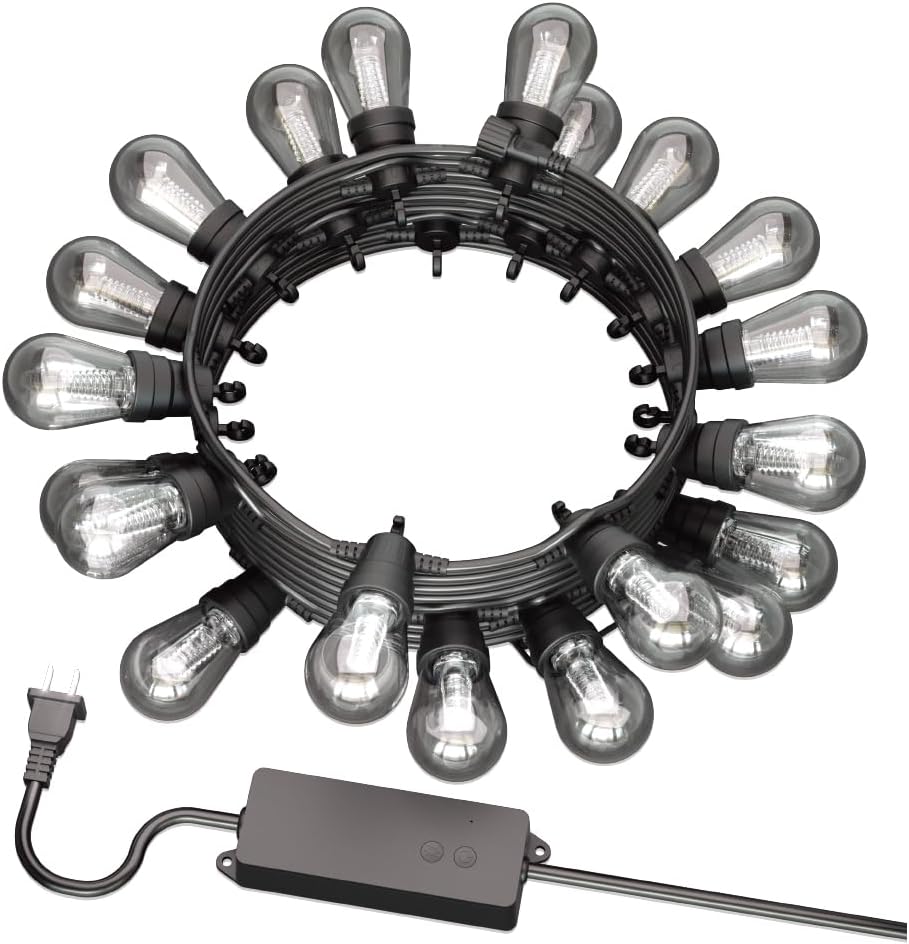 Cync GE Dynamic Effects Smart Cafe Lights, Color Changing Patio String Lights...