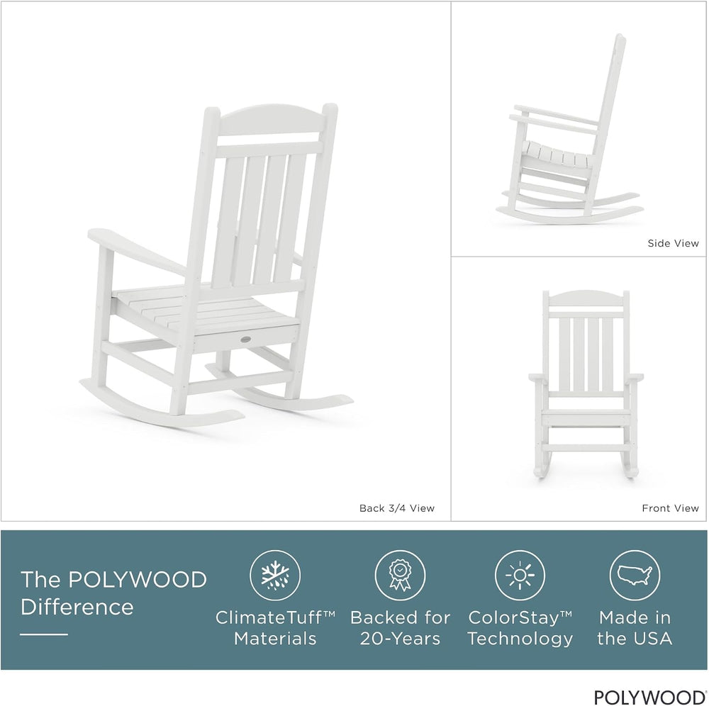 POLYWOOD Presidential Rocking Chair in White