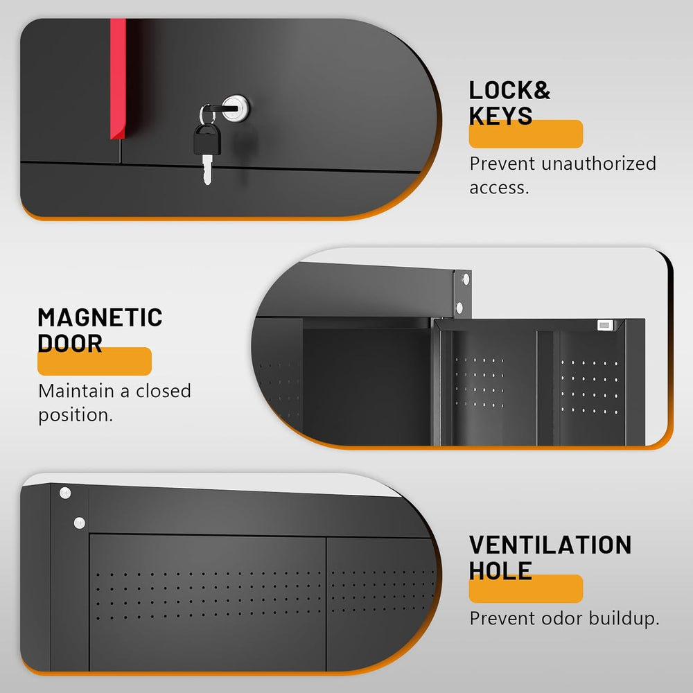 Garage Wall Cabinets,Locking Metal Wall Cabinets for Garage