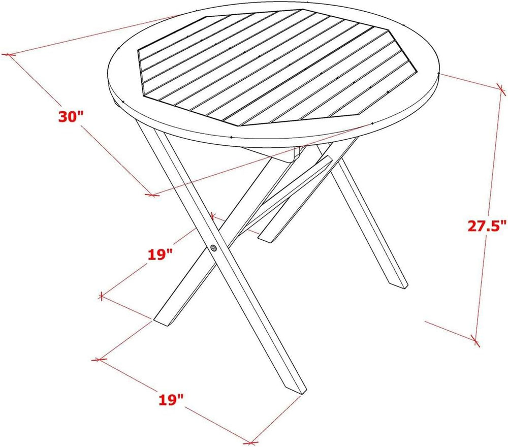 East West Furniture MNCN3C5NA 3 Piece Outdoor Conversation Bistro Set Contain...