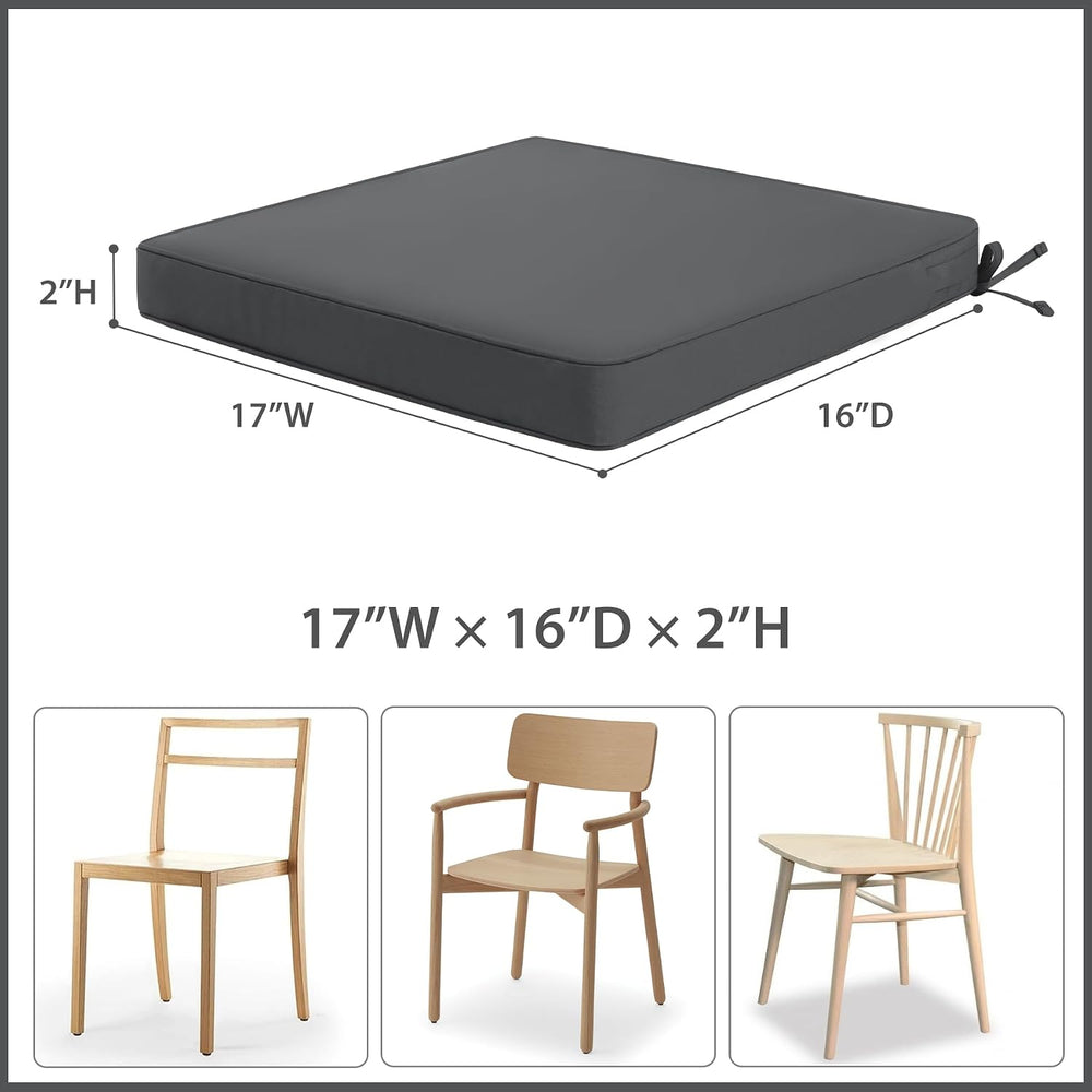 Favoyard Outdoor Chair Cushions 17" W x 16" D x 2" T Set of 4,...