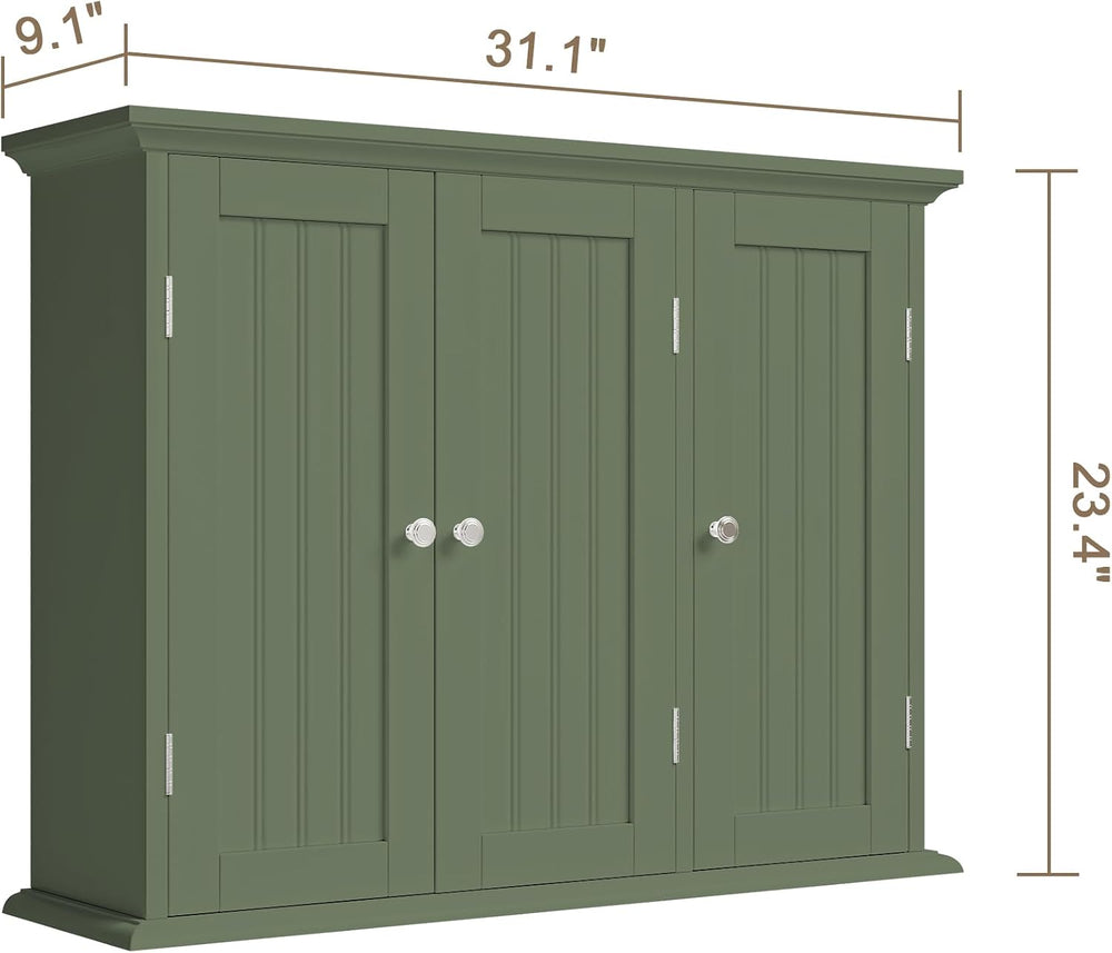 ChooChoo Laundry Cabinet with 3 Doors and Adjustable Shelves