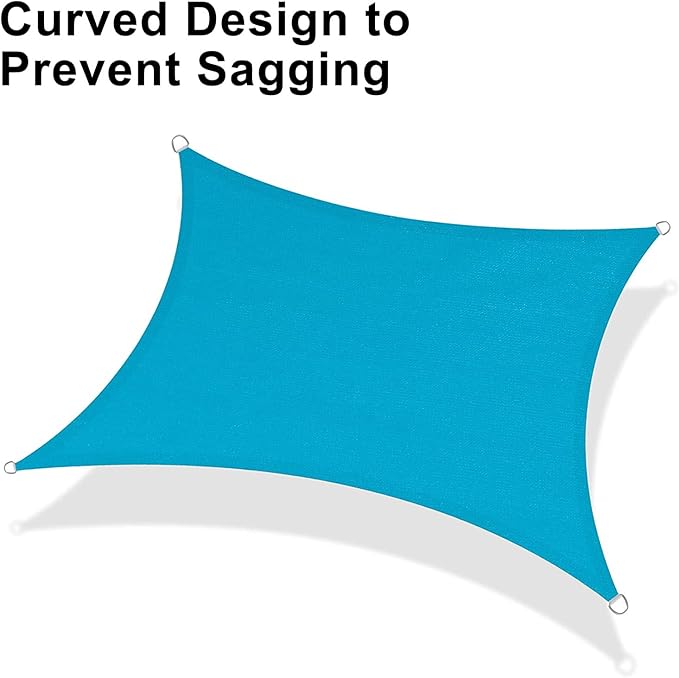 LOVE STORY Custom Size 8'x8' Turquoise Blue Sun Shade Sail Rectangle ...