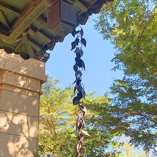 8.5 FT Rain Chain, Rain Chains for Gutters, Metal Rain Chain Downspouts