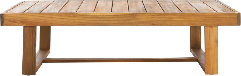 SAFAVIEH Outdoor Duncan Wood Coffee Table, 50" Natural PAT7331A