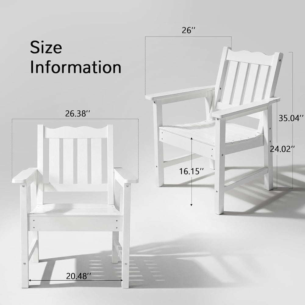 Stoog 3 Pieces All-Weather Patio Furniture Set, Include 2 Outdoor Chairs and ...