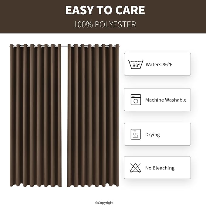 DIVA EN CAMINO DEC Outdoor Patio Curtain Waterproof Darkening Thermal Insulat...