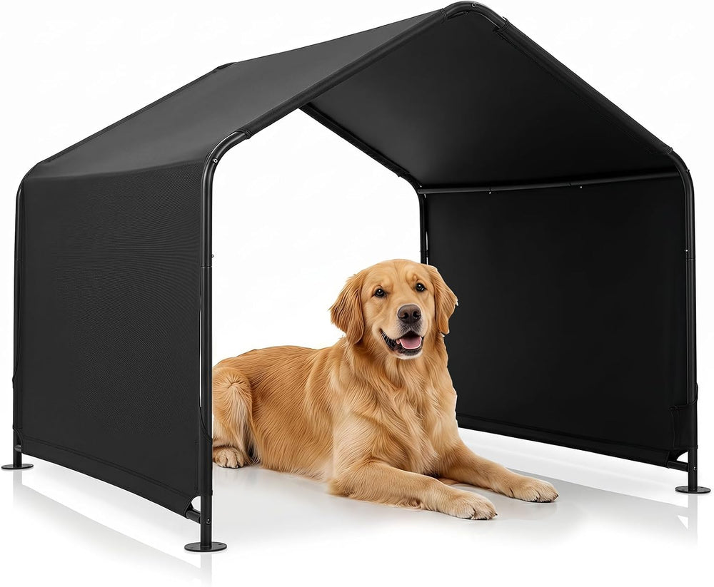 GIANTEX Outdoor Dog Shade Shelter with Waterproof Canopy, 4.2'x3.9'x3...