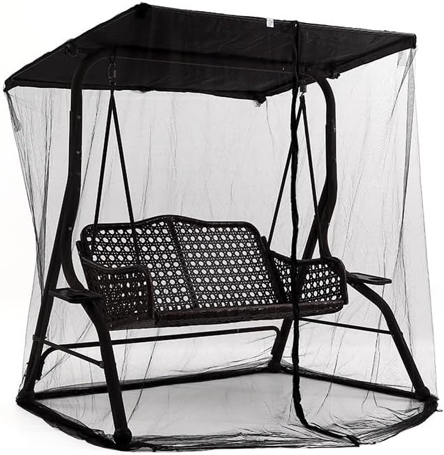 6.7X6.7X4.1FT Outdoor Mosquito Netting for Swing/Patio, Three-Person Large Si...