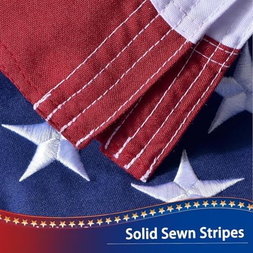 American Flag for Outside 3x5 FT, Deluxe Heavy Duty Spun Polyster, TearProof ...