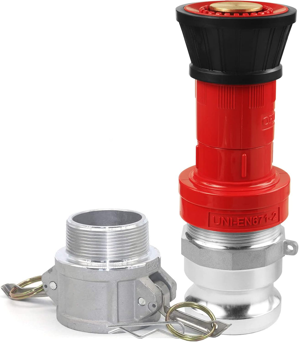 NOVINO Fire Hose Nozzle 2 inch NPSH Heavy-Duty 2 inch Fire Hose Nozzle