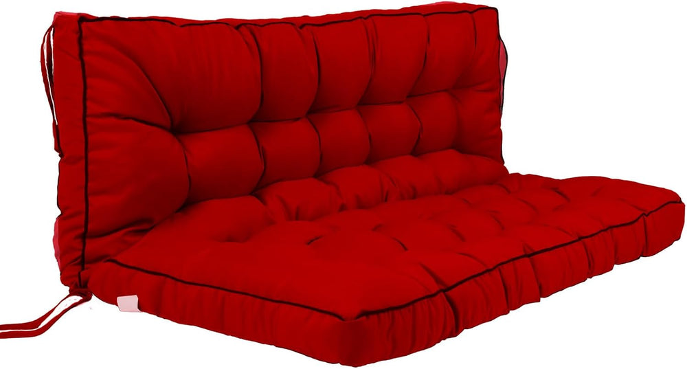 Outside Benches Cushion with Backrest, Thicken Waterproof Swing Cushions 2/3 ...