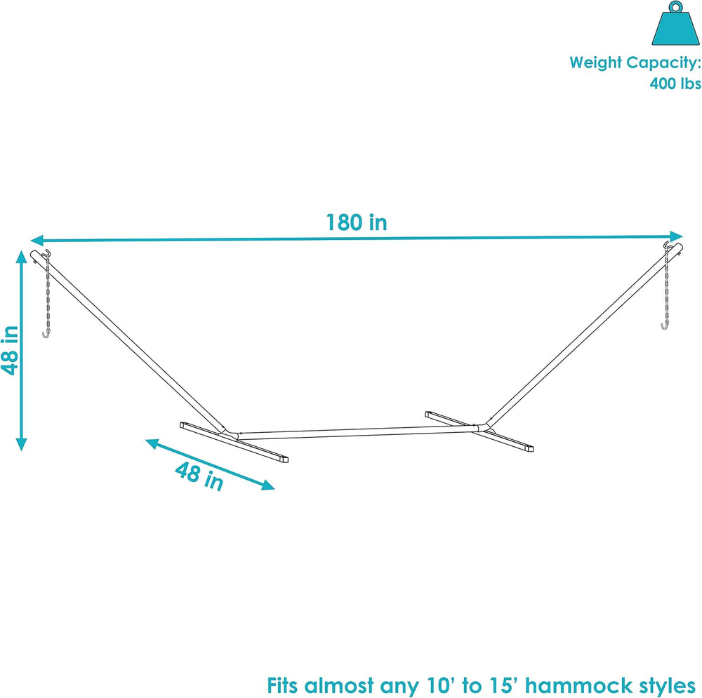 Sunnydaze Heavy-Duty Hammock Stand for Outside, Bronze, Easy Assembly