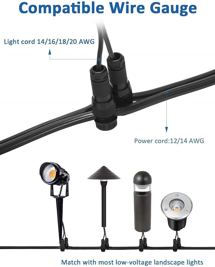 SUNVIE 12W Christmas Low Voltage Landscape Lighting RGB Color Changing LED La...