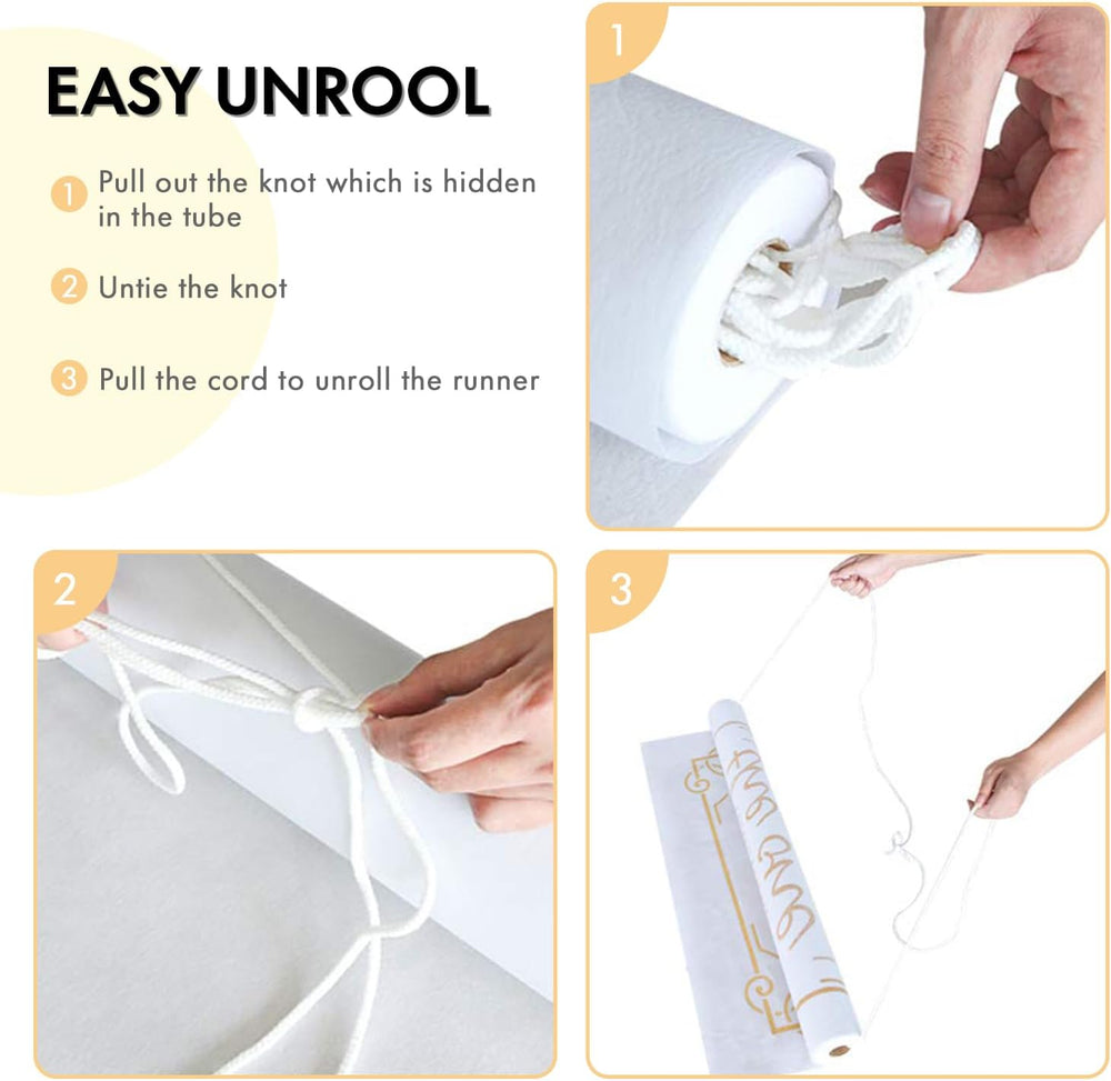 Thickened Aisle Runner for Wedding CeremonyFeet White Aisle Runner Walkway fo...