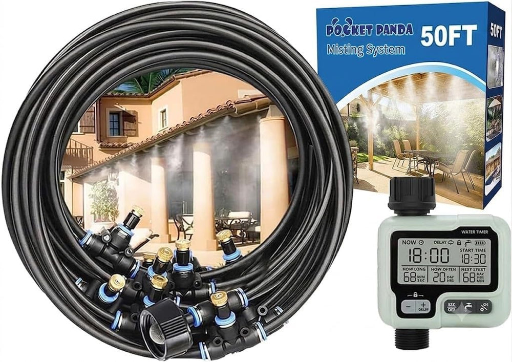Misters for Outside Patio, Outdoor Water Misting Cooling System,50FT|15M.