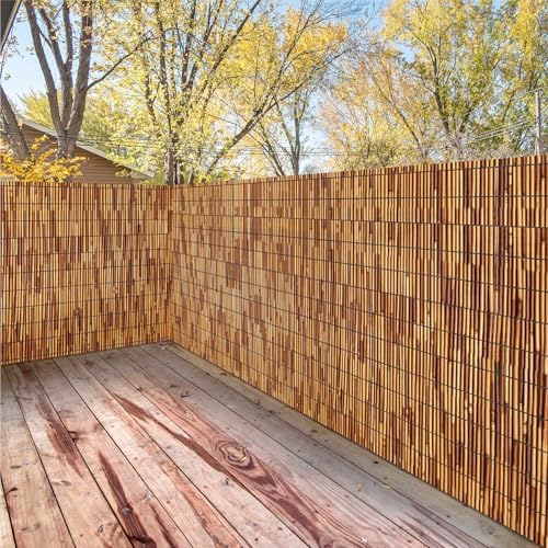 Natural Reed Fencing Roll 6FTx16.4FT Privacy Screen for Patio, Brown 1 Pack