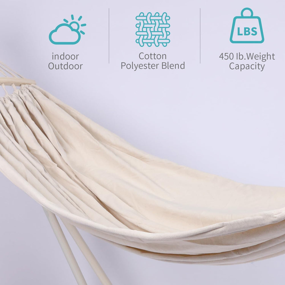 2 in 1 Hammock with Stand - Portable Hammock & Swing Chair, No Tools Asse...