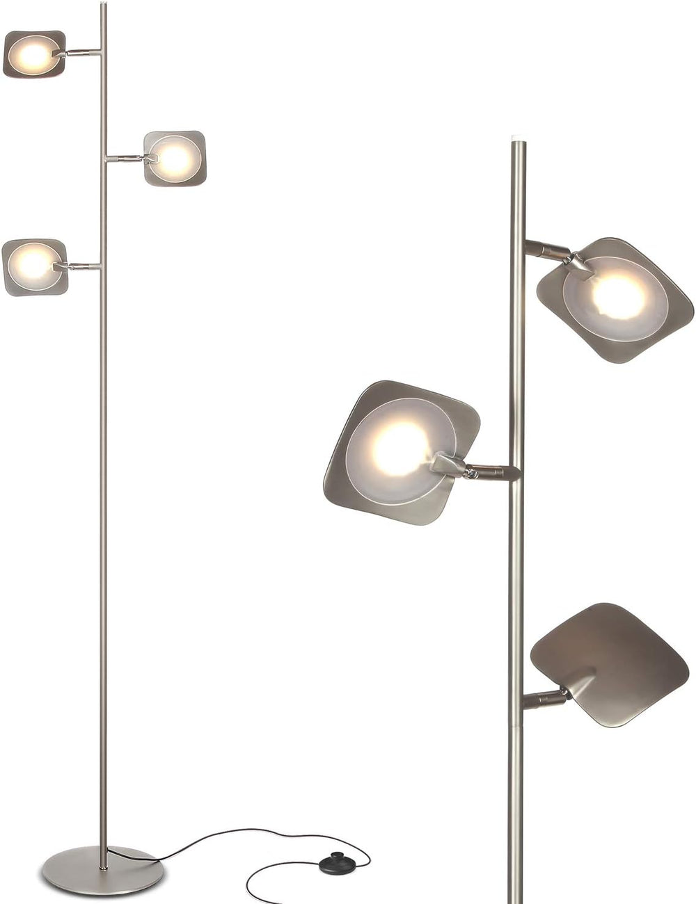 Brightech Tree Floor Lamp for Living Rooms & Offices, Dimmable Standing L...